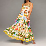 2025 Women's New Temperament Elegant High-Waist Print Slings Casual Fashion
