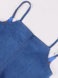 Lace Paneled Denim Corset Top-Outfit