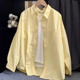 Pink Folded Long-Sleeved Shirt Coat Women's Spring Thin Loose BF Lazy Wind Long Casual