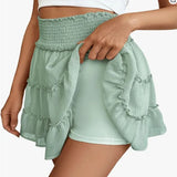 Yoga Clothes 100 Folding Skirt Women High-Waist Sports Short Skirt Dry Outdoor Anti-Walking Tennis