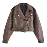 New Spring Style Skinny Leather Locomotive Jacket