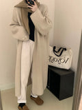 Zingj Wind Knitting Long Armband Coat Female Winter New Net Version Over The High Senior Sweater