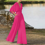 Zingj Winter New Women's Dress Jumpsuit Hot Style Deep V High
