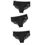 Panties Low Waist Hollow Briefs Solid Color Women's Underpants Lace Flower Panties Seamless Close-fitting Sexy