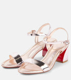 And Soft Leather 2025 Summer New Thick And Round Toe Solid Color Elegant Buckle Sandals