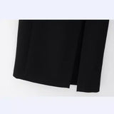 New Open Design Crepe Asymmetrical Medium Length Dress