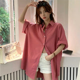 Elegant and Youth Woman Blouses Oversize Shirts Woman Summer Women's Clothing Spring 2023 Short Hand Shirt Youth
