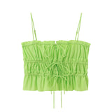 Spring Style Bow Tie Slim Poplin Halter Top