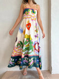 2025 Women's New Temperament Elegant High-Waist Print Slings Casual Fashion