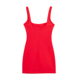 New Solid Color Slimming And Slim Short Suspender Dress