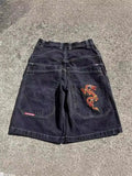 Hip-Hop Street Clothing Y2K Boxing Gloves Graphic Denim Gym Baggy Jeans