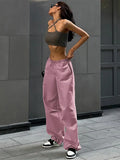 Pants Y2K Clothes Loose Drawstring Low Waist Joggers Trousers Women Casual Outfits Streetwear Baggy Wide Leg
