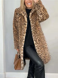 2025 Fashion Leopard-Print Warm Plush Long