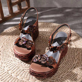 Zingj Summer 2024 Flower Fish Mouth Muffin Thick Platform Versatile Waterproof Platform