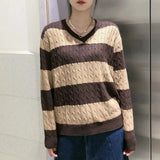 80's Downtown Girl Striped SweaterOutfit