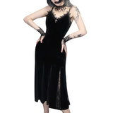 Summer New Dress Dark Wind Lace Slim Stitching Halter Fishtail