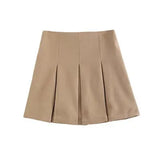 New Autumn 2023 Women's Dress High Waist Wide Pleated Skirt Shows Thin Miniskirt