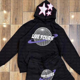 Hip-Hop Street Letter Printed Hoodie Y2K Fashion Pullover Sweater