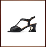 Zingj New Fish Mouth Breathable Hollow Thick With Korean Version Of A Word Button Mother Sandals- Outfit