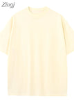 Summer Solid T Shirt For Women Basic Oversized Tee Loose Tops Pink 2023 Femal T-shirts Oversize Women's T-shirt