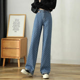 wide-leg jeans women's straight drape loose spring style 2022 new spring clothes are thin and mopping long