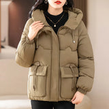 Big Red Cotton-Padded Clothes Female Winter 2024 New Short Loose This Year Hot Style Fashion Foreign Style Of The New Year-Outfit