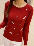 Sweater Women Embroidery Knitted Winter Women Sweater And Pullover Female Tricot Jersey Jumper Pull