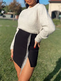 2021 Black Mini Bodycon Skirt Women Sexy Party Autumn Winter Casual Y2K Club High Waist Fashion Pencil Skirts