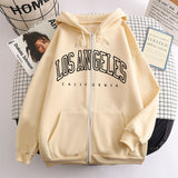 New Zipper Hoodie Los Angeles California Coat