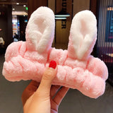 New OMG Letter Coral Fleece Wash Face Bow Hairbands For Women Girls Headbands Headwear Hair Bands Turban Hair