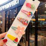 Pcs/Set Girls Cute Cartoon Animals Fruit 5 Cm Hairpins Children Lovely Hair Clips Barrettes Gift Kids Hair Accessories