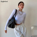 Sleeve T-shirts Women Sexy Fashion Bandage Slim Trendy All-match Korean Style Leisure Summer Clothing Street Wear Fit