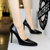 Zingj Banquet High Heels Fine Heel Ultra High Heel Waterproof Platform Shallow Mouth Pointed Head Single Shoes Women's Shoes High