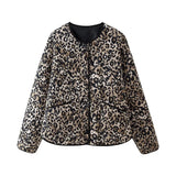 New Autumn / Winter 2024 Women's Jacket Animal Print Cotton Jacket W028 5761-Outfit