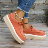 Zingj Women's Shoes 2023 Autumn New Short Boots Muffin Thick Soles High-Soled Bare Boots Leisure Retro Deep-Mouth Lace-Up Single