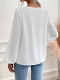 Spring Clothing Loose Tops Chiffon Blouse White Tops Office Lady Long Sleeve Fashion Women Shirt Solid Elegant New