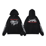 High Street Ins Minority Retro Print Letters Loose Hooded Sweaters For Men And Women In Autumn And
