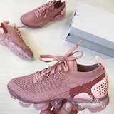 Zingj New Korean Breathable Sports Shoes Women's Inner Heightened Flying Weaving Shoes Tie Breathable Running Shoes In Front Of