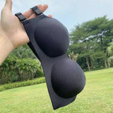 Tube Top Women Strapless Bra Adjusted Large Size No Wire Thin Sexy Underwear Push Up Breathable