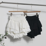 Real Shot Of The Ballet Style White Fluffy Half Skirt Woman Loose High Waist Cake Skirt A Word Super Short Skirt