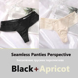 Women's Panties Seamless G-string FINETOO Perspective Underwear See-Through Female Underpants Girls Intimates