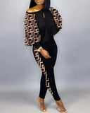 Independent Station Popular Style New Fashion Printing 2-Piece Suit Women's