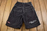 Y2k Denim Shorts Street Hip-Hop Retro Graphics Black Loose Gothic