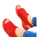 Summer New Plus-Size Fashion And Leisure Women With Thick-Soled Net