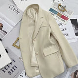 Zingj Jacket Female Korean Joker 2024 Spring And Autumn New Korean Version White Temperament Casual Metal Buckle Small Suit