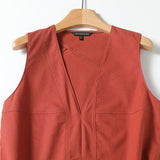 New Summer Style Minimalist And Elegant Vintage V-Neck