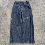 Y2K Baggy Jeans Men's Pattern Hip-Hop Street Harajuku Men's Wide-Legged