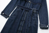 New Cowboy Belt Long Trench Coat