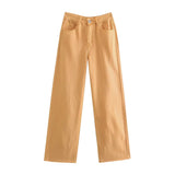 New Spring Style Is High-Waisted And Thin, Loose Straight Trousers, Casual Wide-Leg Pants