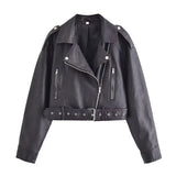 New Spring Style Skinny Leather Locomotive Jacket